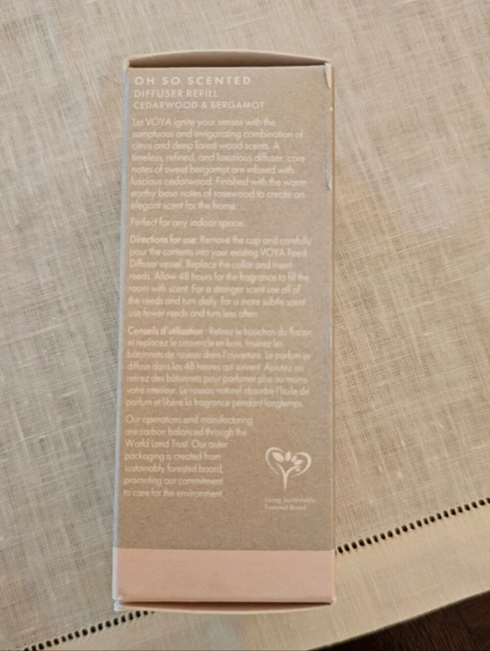 VOYA Oh So Scented Reed Diffuser Refill - Cedarwood & Bergamot 100ml / 3.4 oz NI
